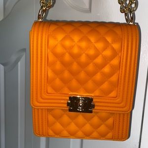 ORANGE JELLY HANDBAG